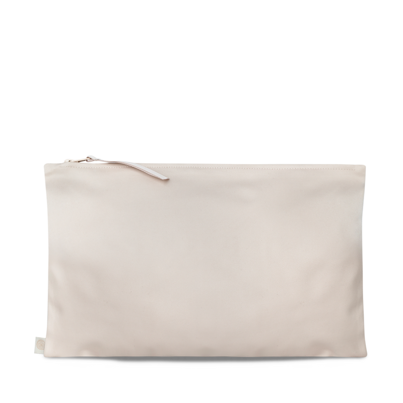 Beige travel pouch for make up