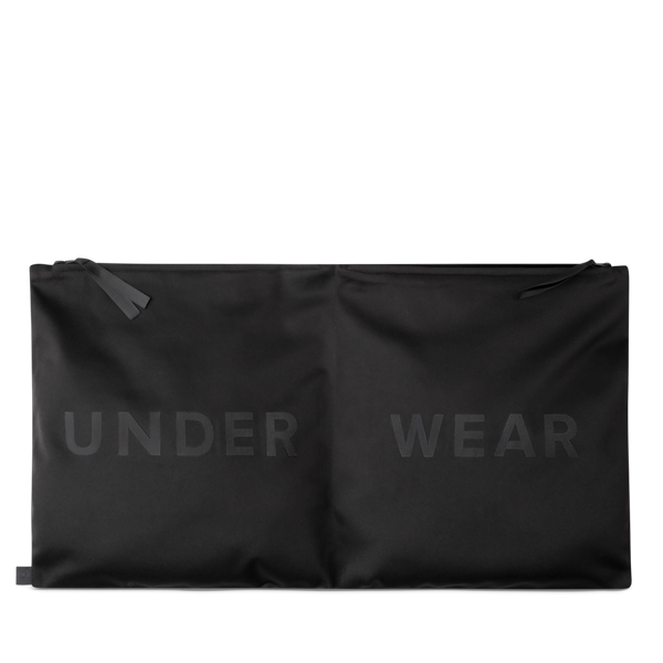 Black travel underwear bag