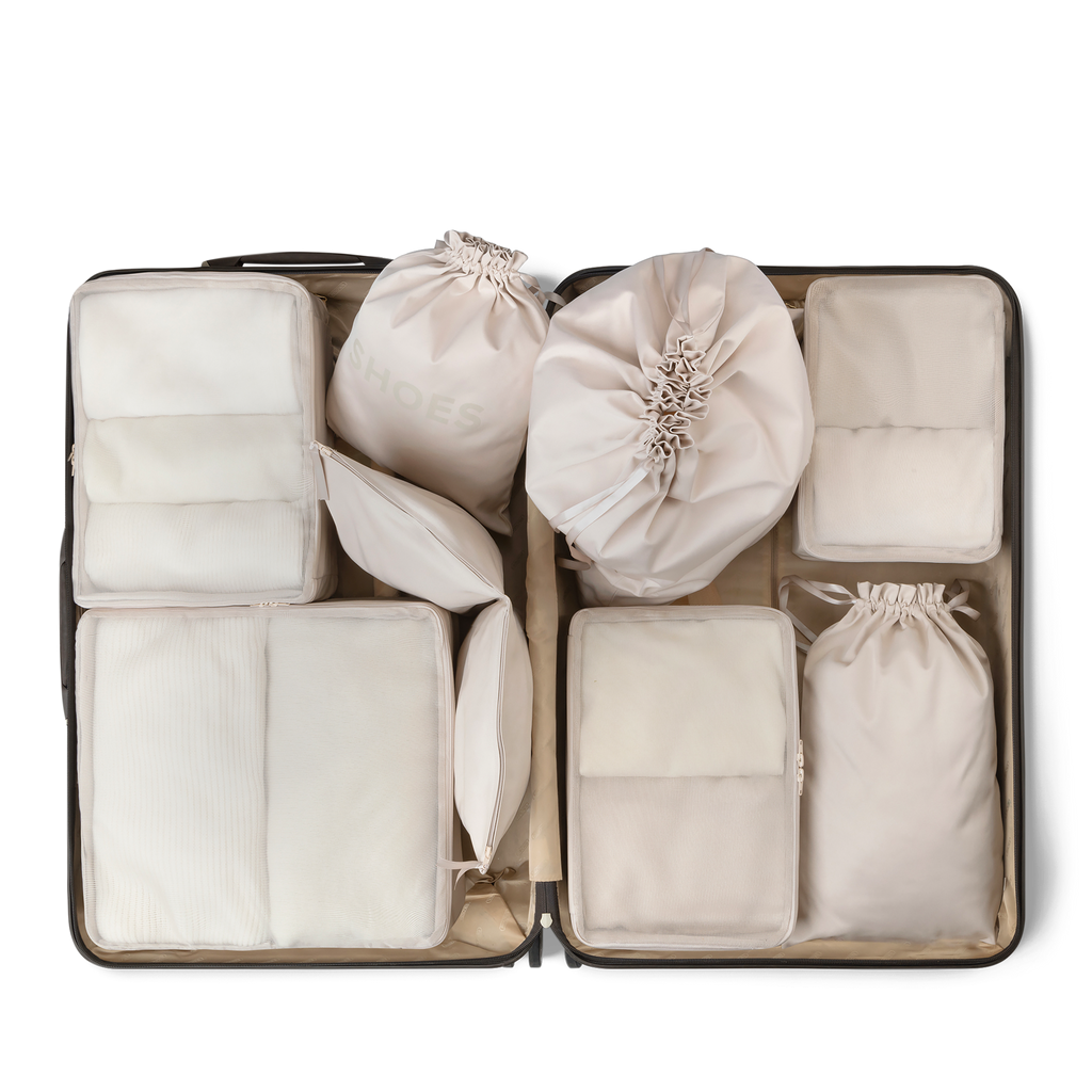 Ultimate Set Of Packing Organizers Beige 8 pcs Organista