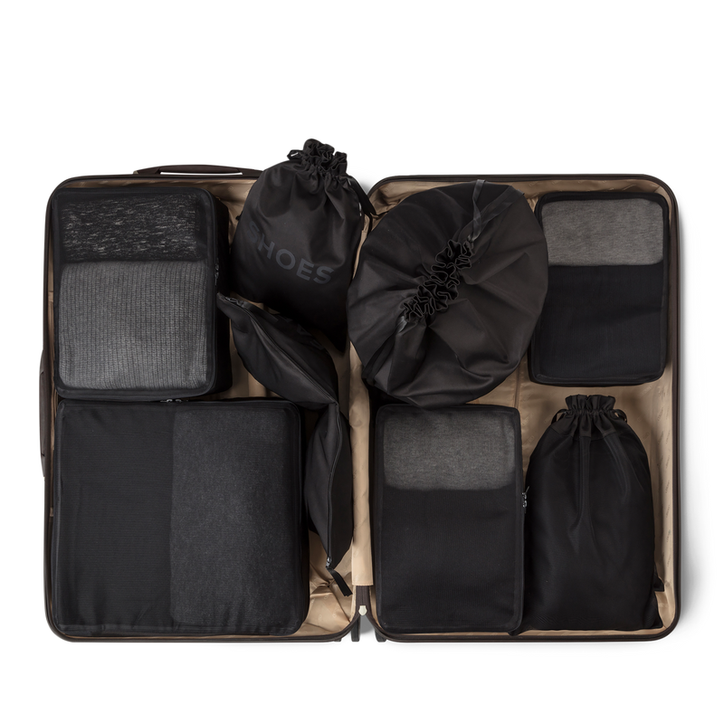 8pcs of Packing Organizers for your Travels, Black