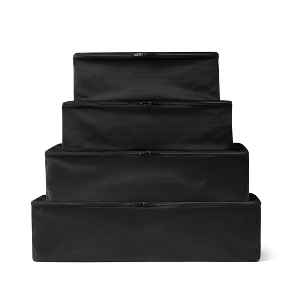 4 piece black travel packing cubes
