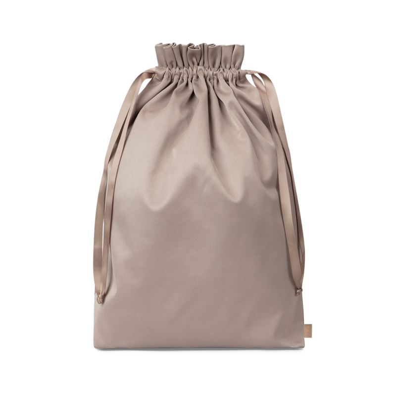 Brown transparent travel bag - the back