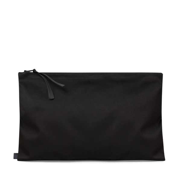 Black travel pouch for make up