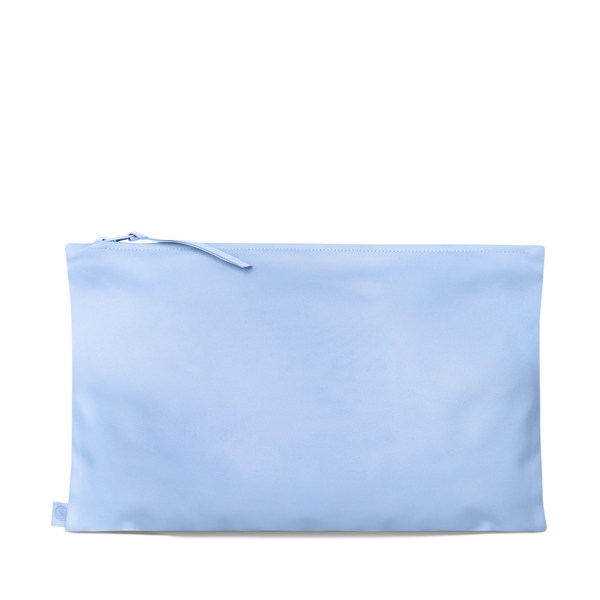 Light blue travel pouch for make up