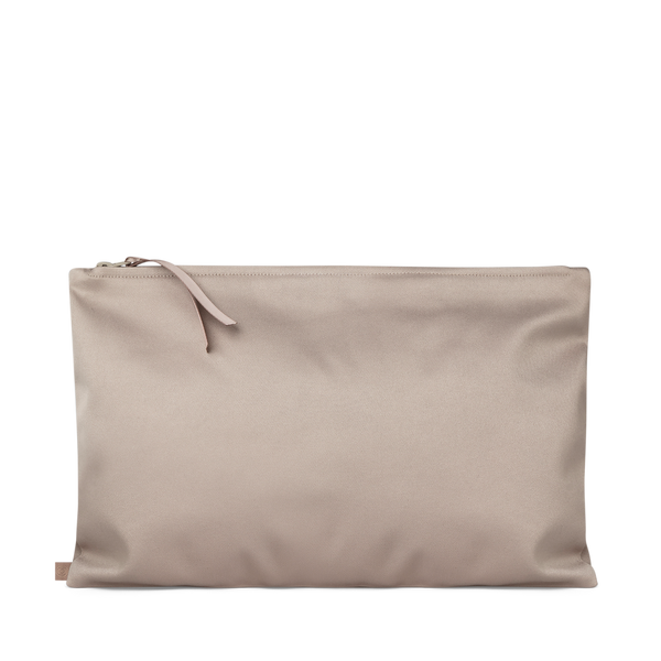 Brown travel pouch for make up