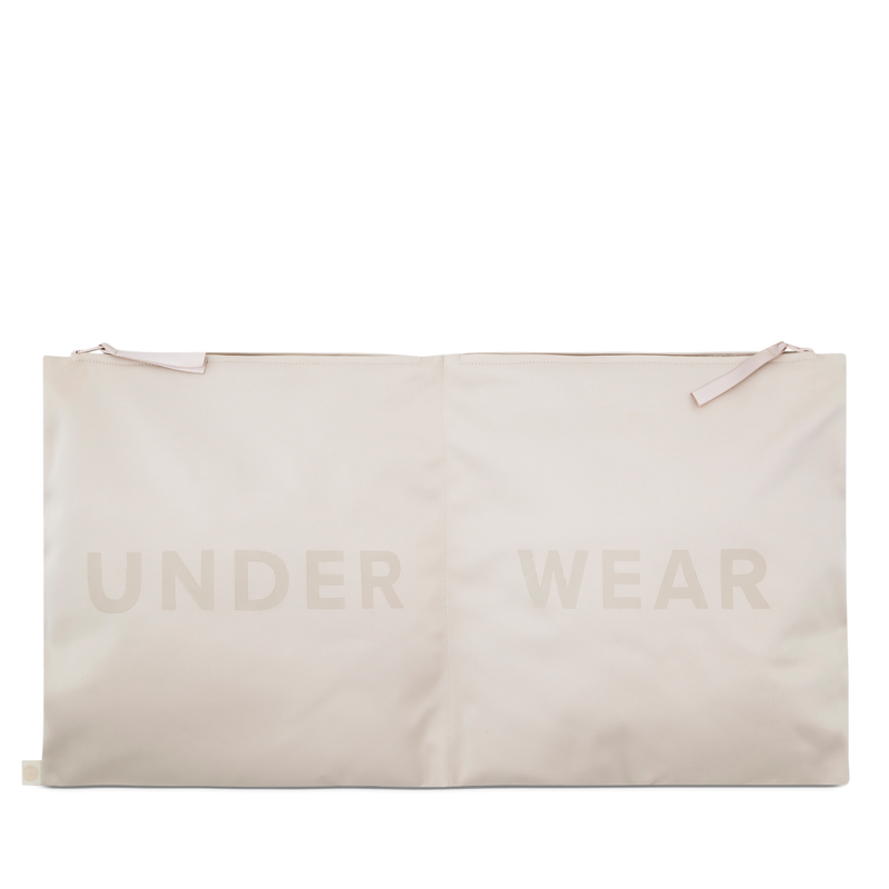 Beige travel underwear bag