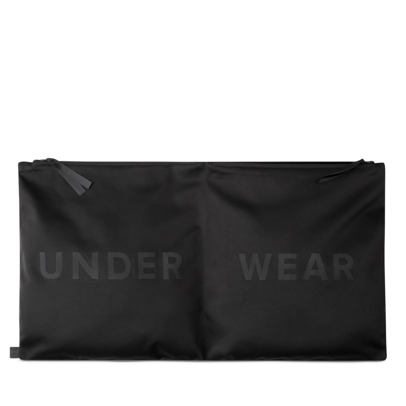 Black travel underwear bag